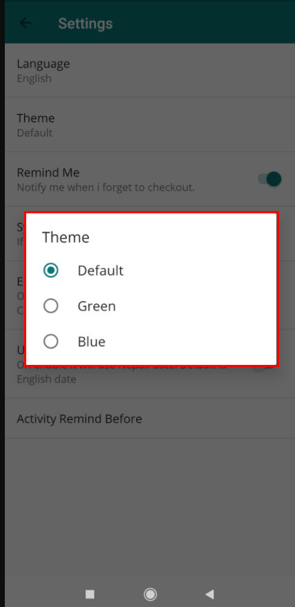 default theme