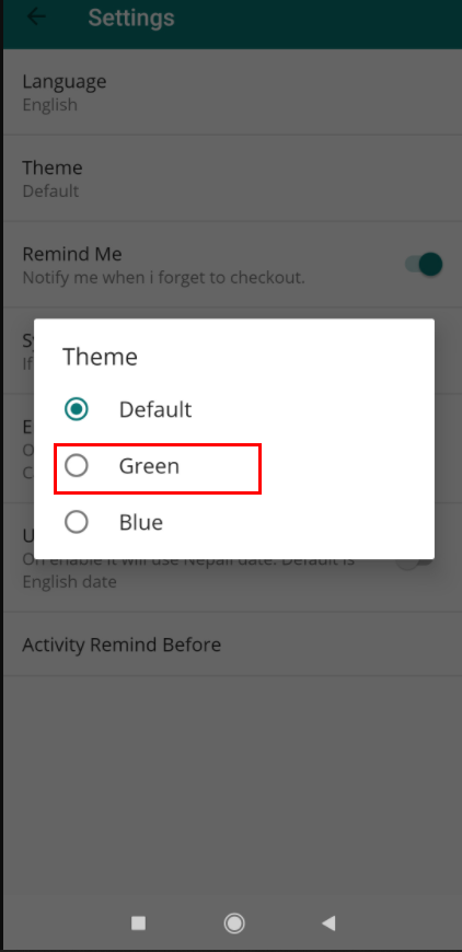 green theme