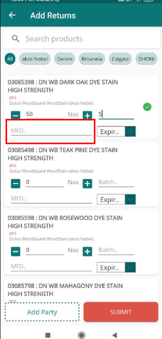 manufactures data page