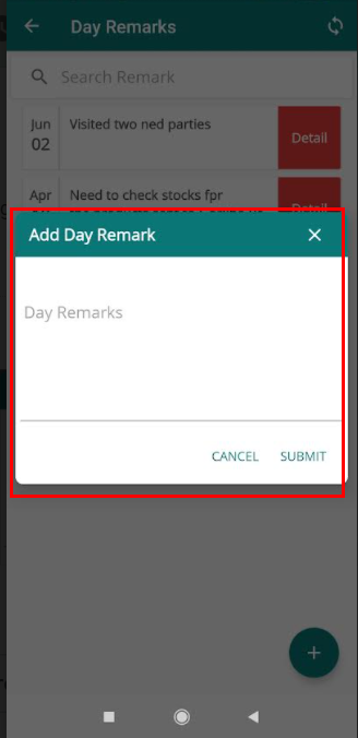 day remark form