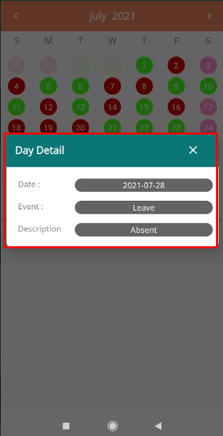 attendance day detail