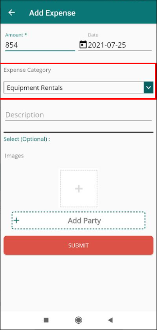 expense category