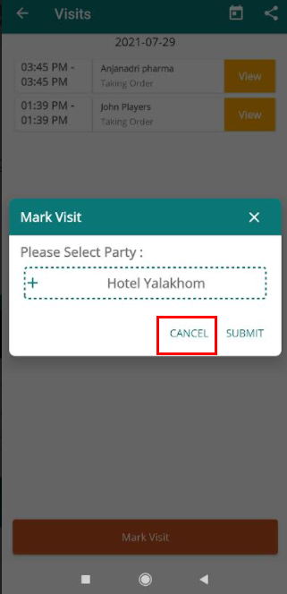 cancel visit