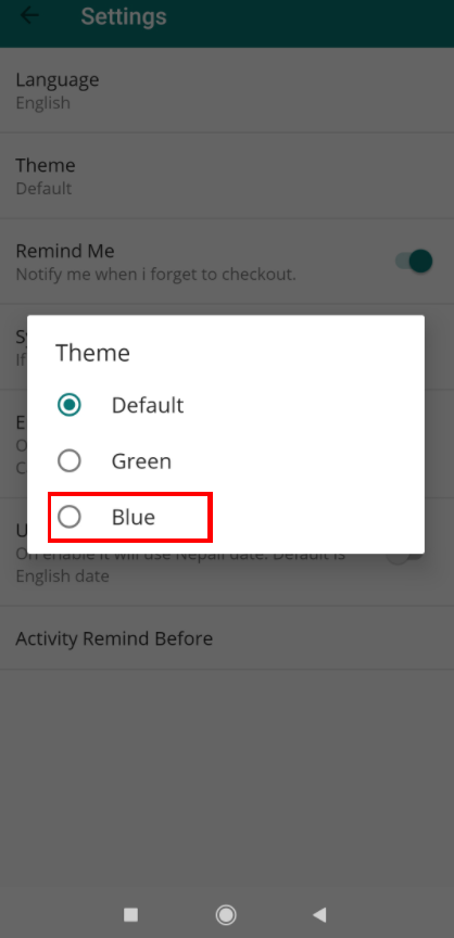 blue theme