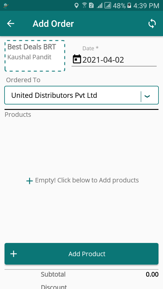 ordered to page