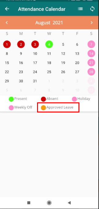 attendance approved leave