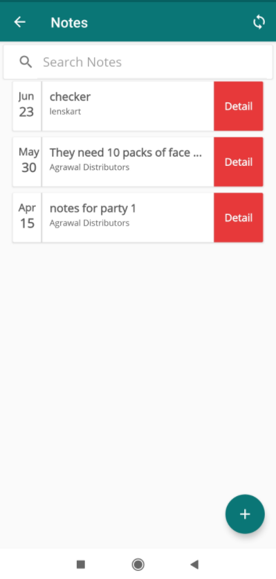 notes page