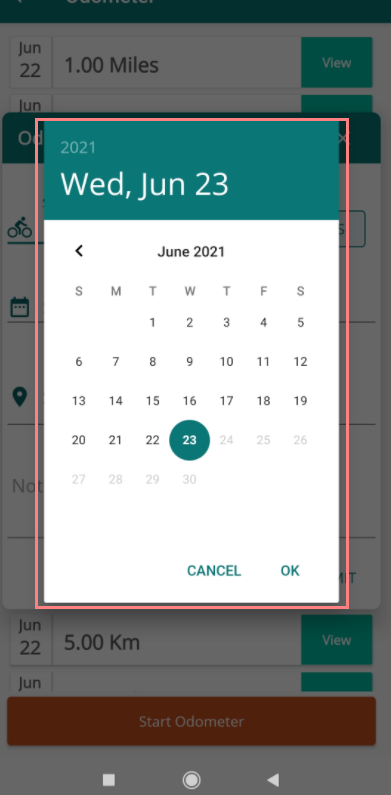 calendar popup