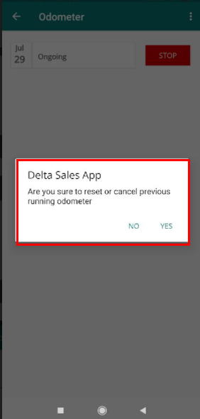 reset odometer popup