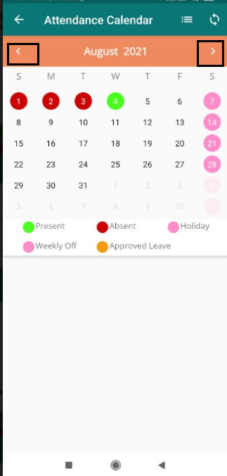 attendance month name