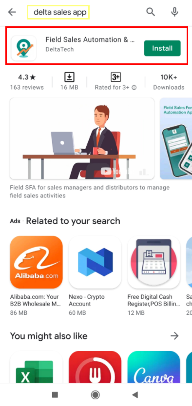 DSA playstore page