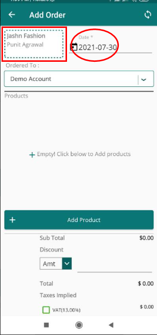 order date