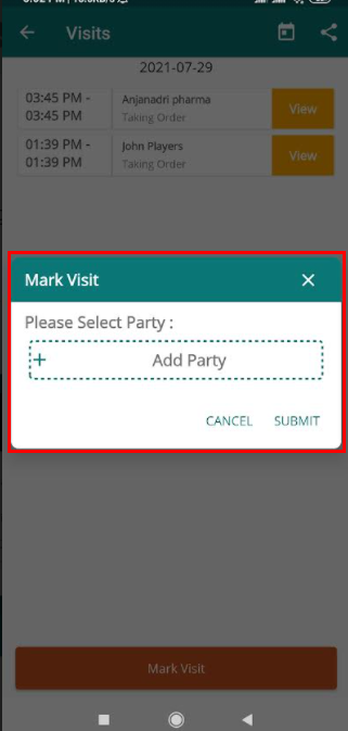 mark visit popup