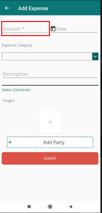 add expense amount