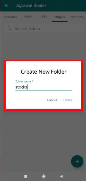 create ne folder popup