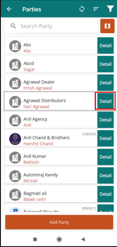 party list detail icon