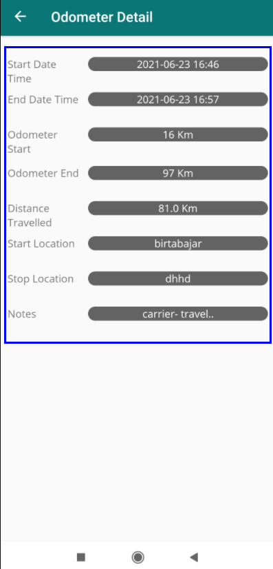odometer details