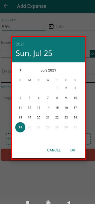 expense calendar