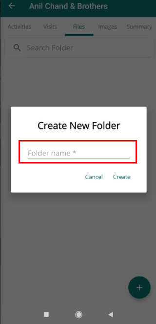 party folder name field