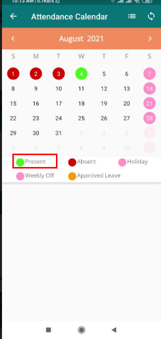 attendance present