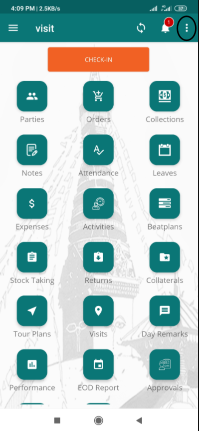 Dashboard page