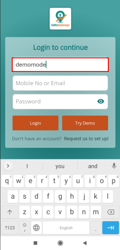 login page