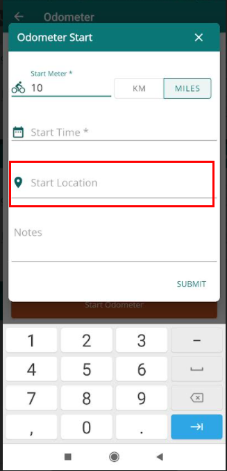 start location