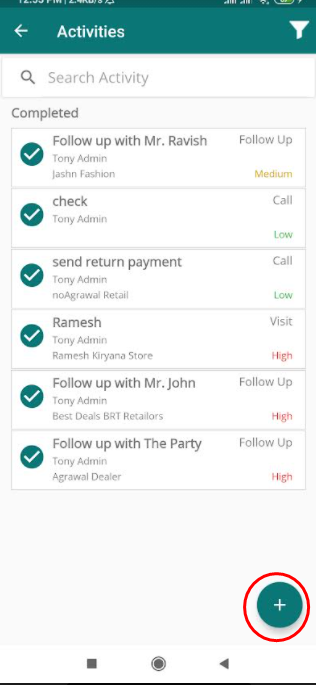 add activity icon