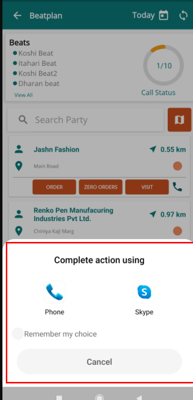 complete action popup