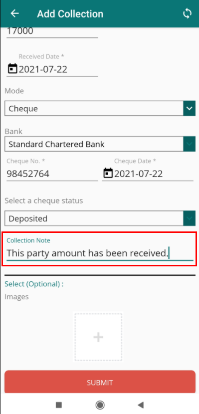 add collection note