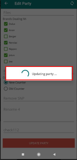 updating party